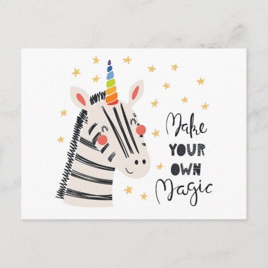 Carte Postale Inspiration Zebri-corn (Devant)