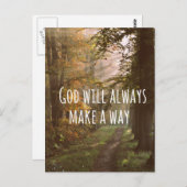 Carte Postale Inspirational Christian Quote: God Will (Devant / Derrière)