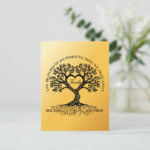 Carte Postale Inspirational family quotes on a tree with roots (Debout devant)