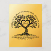 Carte Postale Inspirational family quotes on a tree with roots (Devant)