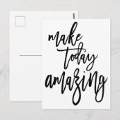 Carte Postale Inspirational Make Today Extraordinaire Élégant Sc (Devant / Derrière)