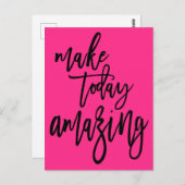 Carte Postale Inspirational Make Today Extraordinaire Script Pin (Devant / Derrière)