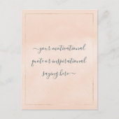Carte Postale Inspirational Motivational Quote DIY Script Pink (Devant)