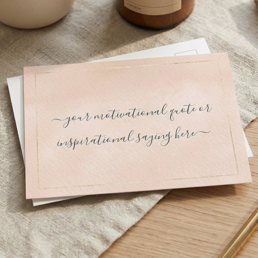 Carte Postale Inspirational Motivational Quote DIY Script Pink