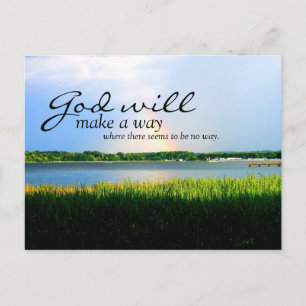 Carte Postale Inspirationnel : Dieu Fera Un Chemin...