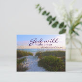 Carte Postale Inspirationnel : Dieu Fera Un Chemin... (Debout devant)