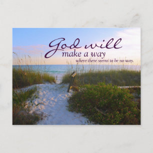 Carte Postale Inspirationnel : Dieu Fera Un Chemin...