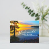 Carte Postale Inspirationnel : Dieu Fera Un Chemin... (Debout devant)