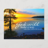 Carte Postale Inspirationnel : Dieu Fera Un Chemin... (Devant)