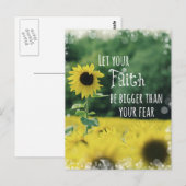 Carte Postale Inspirationnel : Que Votre Foi Soit Plus Grande Qu (Devant / Derrière)