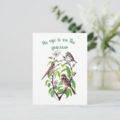 Carte Postale Inspirationnel Son Oeil est sur le Bruant, (Debout devant)