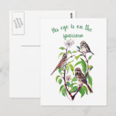 Carte Postale Inspirationnel Son Oeil est sur le Bruant, (Devant / Derrière)