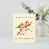 Carte Postale Inspirationnel Son Oeil est sur le Bruant, (Debout devant)