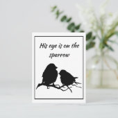 Carte Postale Inspirationnel Son Oeil est sur le Bruant, (Debout devant)