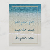 Carte Postale Inspirationnel Turquoise Blue Ocean Surfs Waves (Devant)
