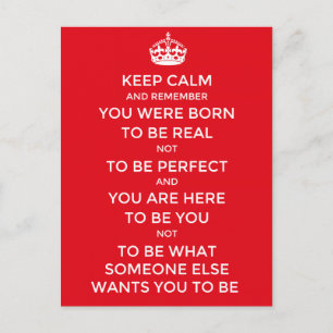 Carte Postale Inspirationnel : vous êtes né pour être vous,