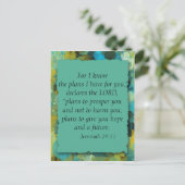 Carte Postale Inspirationnelle Bible chrétienne Plans de Dieu Ca (Debout devant)