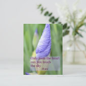 Carte postale Inspirationnelle Iris Spirituelle Ir (Debout devant)