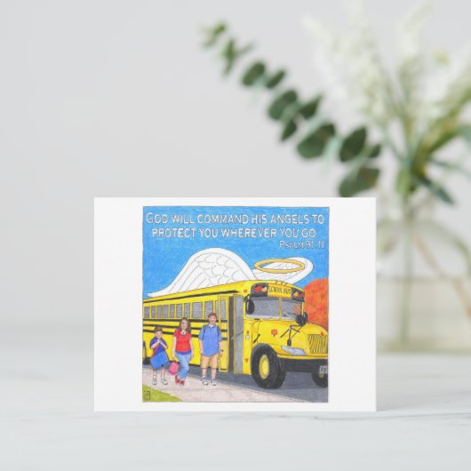 Carte postale Inspirative Angel Bus (Debout devant)