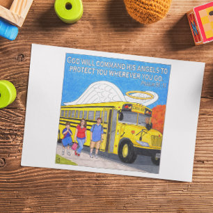 Carte postale Inspirative Angel Bus