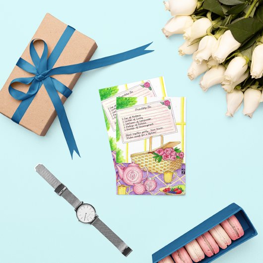 Carte postale Inspirative pour thé d'amitié