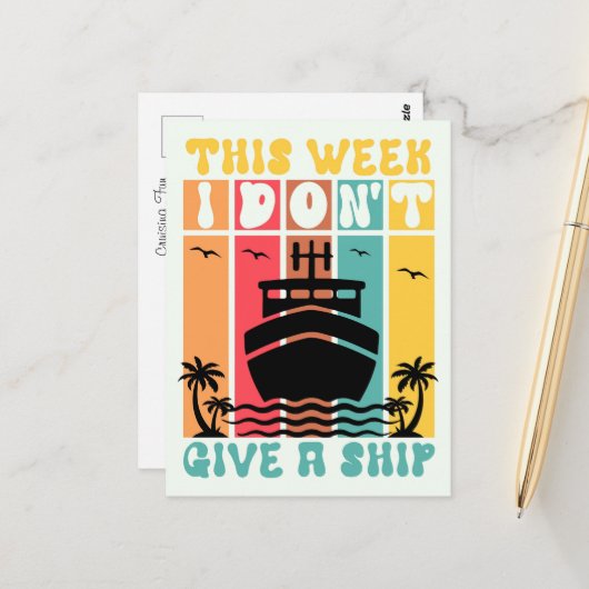 Carte Postale Inspiré de la croisière (Devant/Arrière en situation)