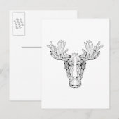 Carte Postale Inspiré D'Un Elk (Devant / Derrière)