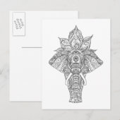 Carte Postale Inspiré par l'éléphant (Devant / Derrière)