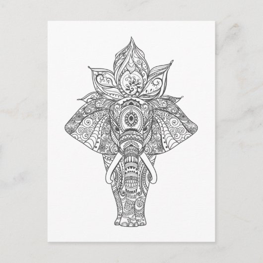 Carte Postale Inspiré par l'éléphant (Devant)