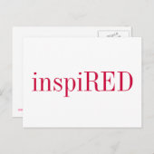 CARTE POSTALE - inspiRED (Devant / Derrière)