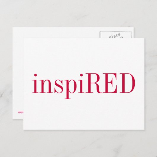 CARTE POSTALE - inspiRED (Devant / Derrière)