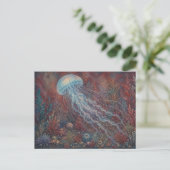 Carte postale inspirée d'aquarelle de l'océan aux (Debout devant)