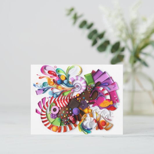 Carte postale inspirée de CandyCrush (Debout devant)