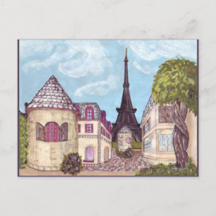 Carte postale inspirée de la Tour Eiffel