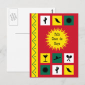Carte postale inspirée du Cinco de Mayo mexicain (Devant / Derrière)