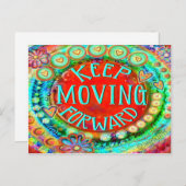Carte Postale Inspiribilité "Continuez à avancer" (Devant / Derrière)