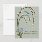 Carte Postale Inspiring Easter Peace Renewal Bluebird Willow (Devant / Derrière)