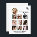 Carte Postale Instagram Grille Photo Collage Beauté Médias socia<br><div class="desc">Aujourd'hui notre instagram est devenu l'endroit où diriger nos clients vers. Je voulais créer ce modèle de carte postale pour toute personne qui a besoin d'une grille de photos facile à utiliser avec un code QR à distribuer facilement aux clients et clients potentiels.</div>
