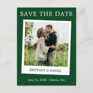 Carte Postale Instant Camera Style Photo Enregistrer La Date Ver