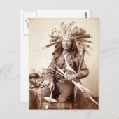 Carte Postale Instigateur indien de révolte, 1890 (Devant / Derrière)