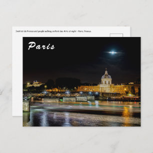 Carte Postale Institut de France et Pont des Arts - Paris