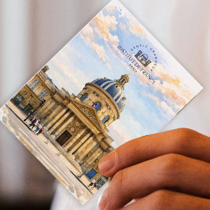 Carte Postale Institut De France, Paris Paysage à l'aquarelle