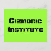 Carte Postale Institut Gizmonique (Devant)