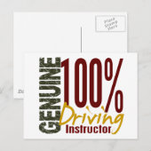 Carte Postale Instructeur de conduite authentique (Devant / Derrière)
