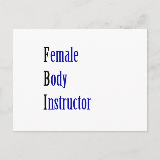 Carte Postale Instructeur de corps féminin (Devant)