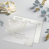 Carte Postale Instructeur de méditation Yoga Gold Mandala Fleurs