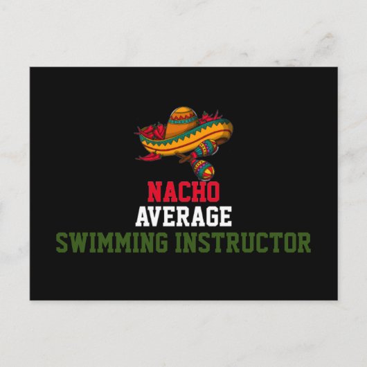 Carte Postale Instructeur de natation moyen nacho (Devant)