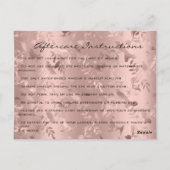 Carte Postale Instructions de soins postérieurs Lashes Extension (Dos)