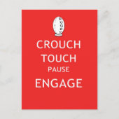 Carte Postale Instructions sur le gomme de rugby (ancien) (Devant)