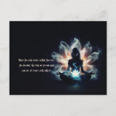 Carte Postale Instructrice de yoga Pose de méditation Brume lumi (Devant)